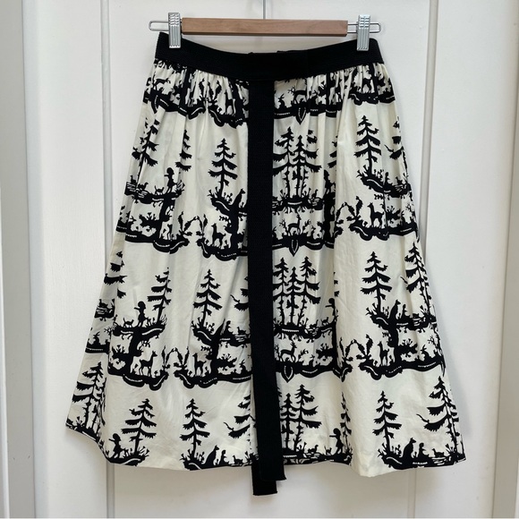 A Détacher black & cream patterned skirt - Picture 1 of 15